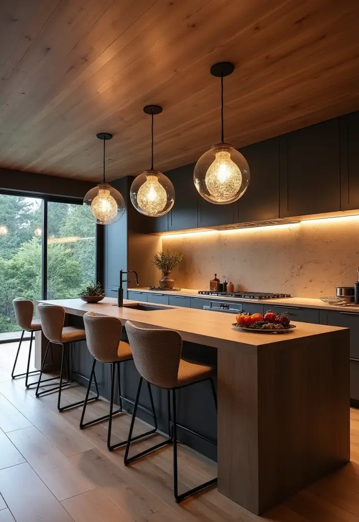 30 Stunning White Modern Kitchen Designs You Need to See to Believe! - 9. Statement Lighting