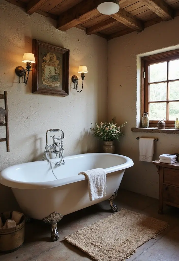 30 Western Bathroom Decor Ideas That'll Make You Feel Like You're in a Cowboy Movie! - 25. Old-Fashioned Bathtubs