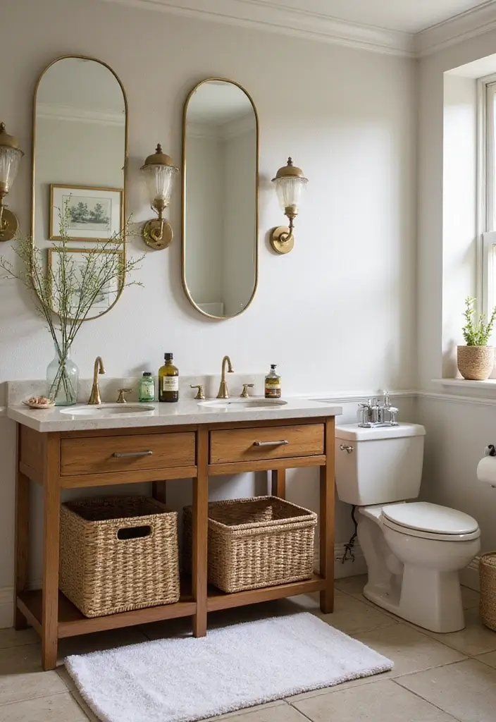 30 Western Bathroom Decor Ideas That'll Make You Feel Like You're in a Cowboy Movie! - 26. Woven Baskets