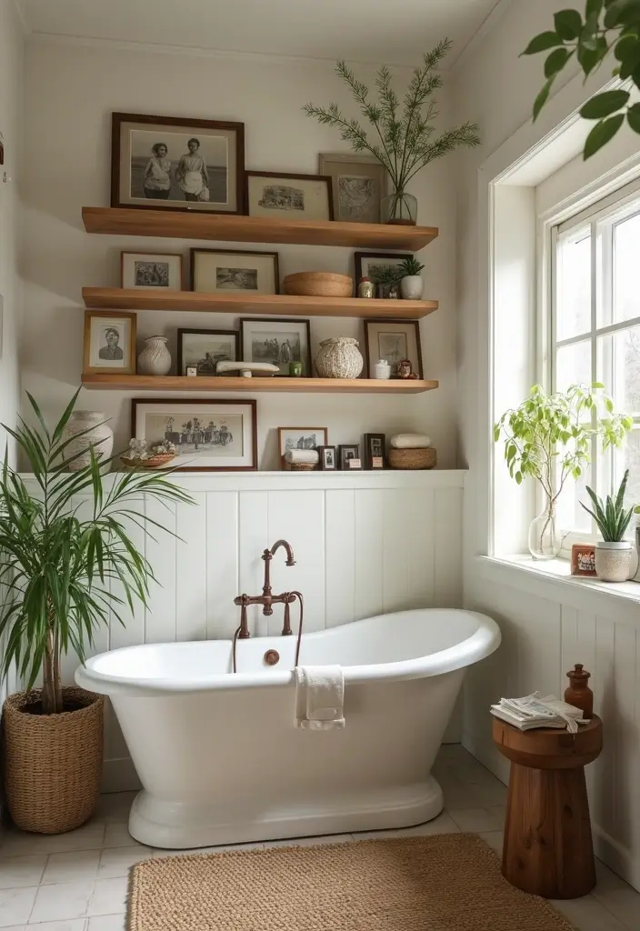 30 Western Bathroom Decor Ideas That'll Make You Feel Like You're in a Cowboy Movie! - 30. Personal Touches with Family Heirlooms