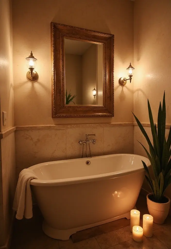 35 Spa-Inspired Bathroom Decor Ideas That Will Turn Your Home into a Zen Oasis! - 4. Ambient Lighting