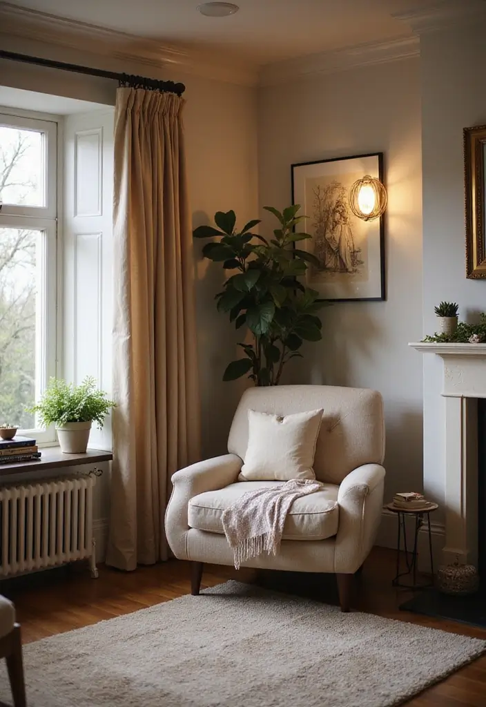 50+ Vibrant Cozy Living Room Ideas for a Fun Atmosphere - 36. Cozy Corner Nooks