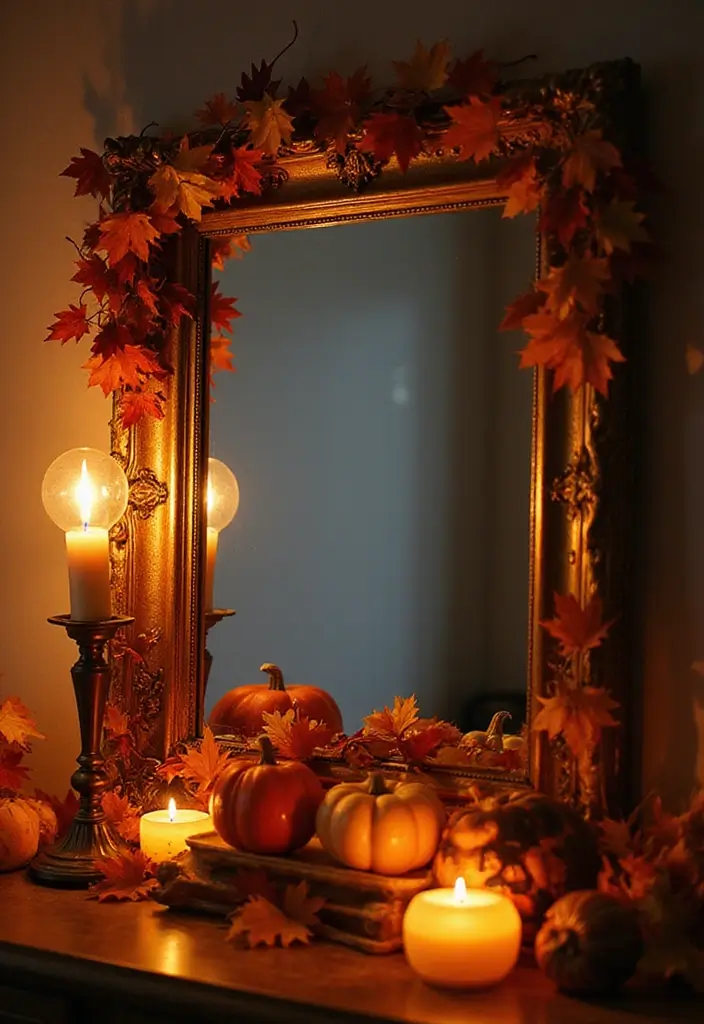Transform Your Space: 25 Halloween Bedroom Decor Ideas for a Cozy Aesthetic! - 15. Cozy Haunted Mirror