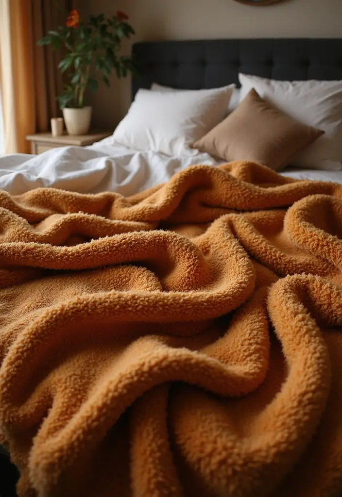 Transform Your Space: 25 Halloween Bedroom Decor Ideas for a Cozy Aesthetic! - 2. Cozy Blankets