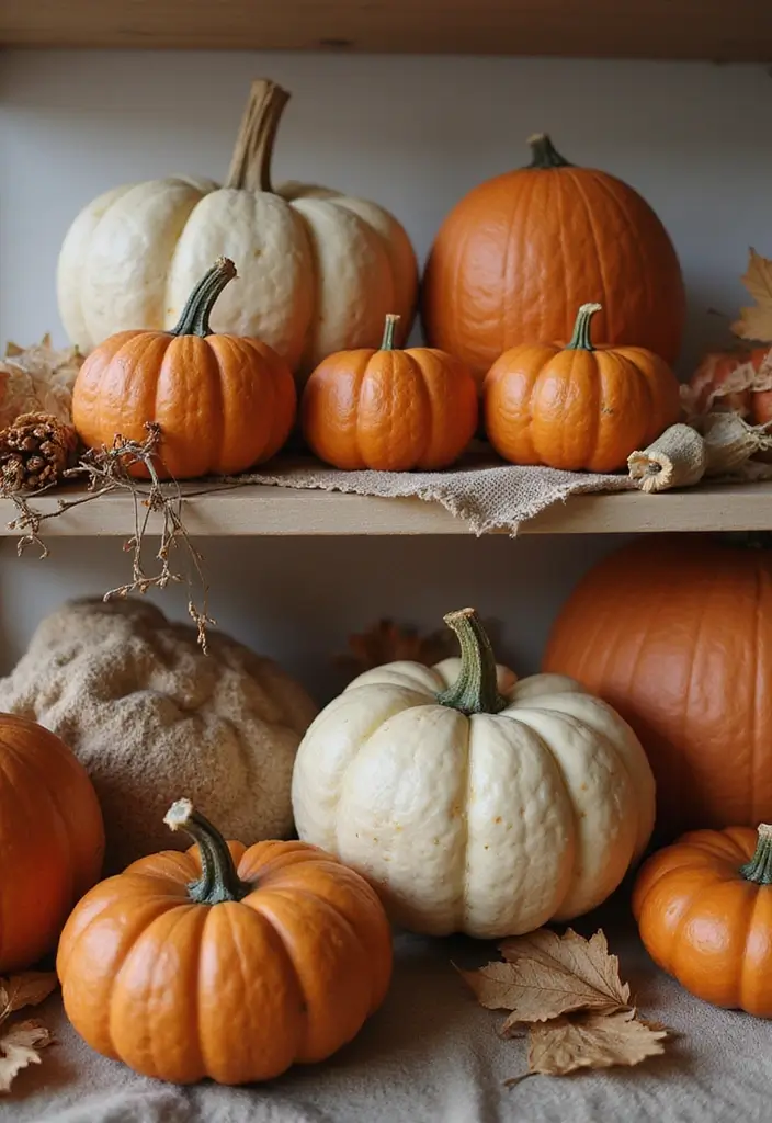 Transform Your Space: 25 Halloween Bedroom Decor Ideas for a Cozy Aesthetic! - 21. Terracotta Pumpkins