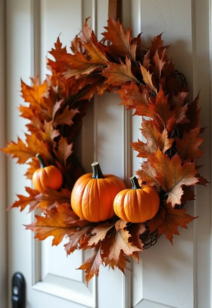 Transform Your Space: 25 Halloween Bedroom Decor Ideas for a Cozy Aesthetic! - 5. Autumn Wreaths