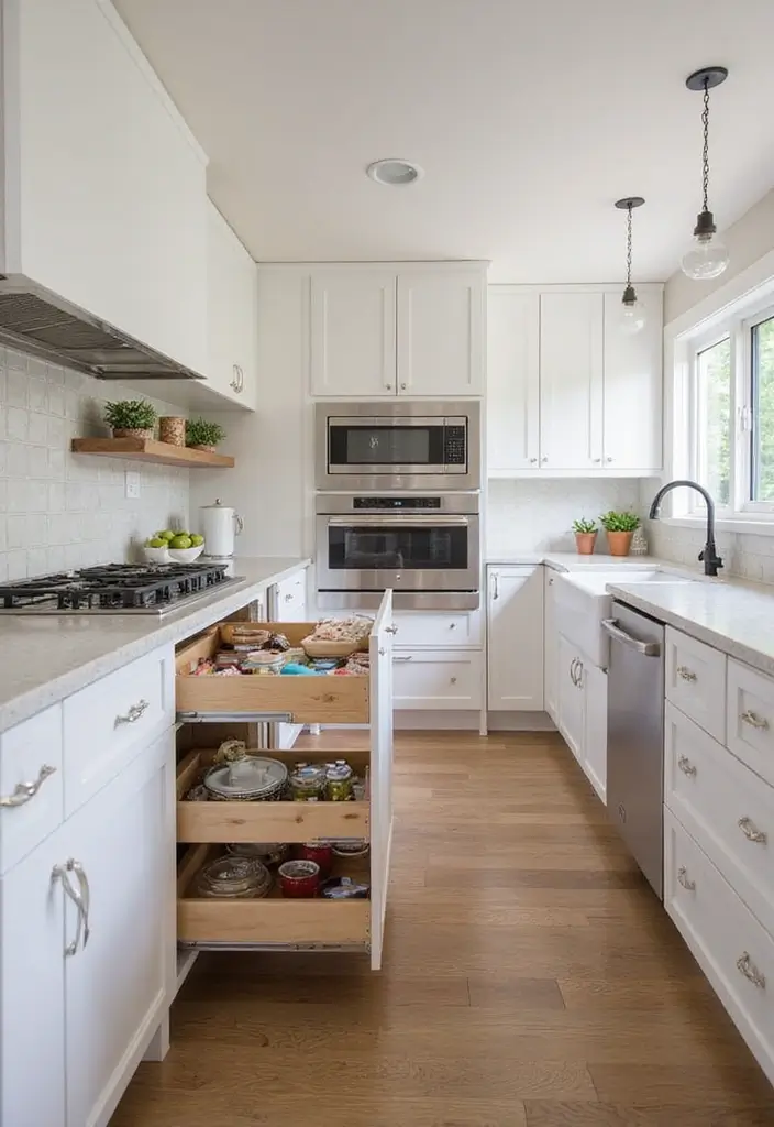 Transform Your Space: 30 Stunning Modern Luxury Kitchen Designs You’ll Adore! - 13. Smart Storage Solutions