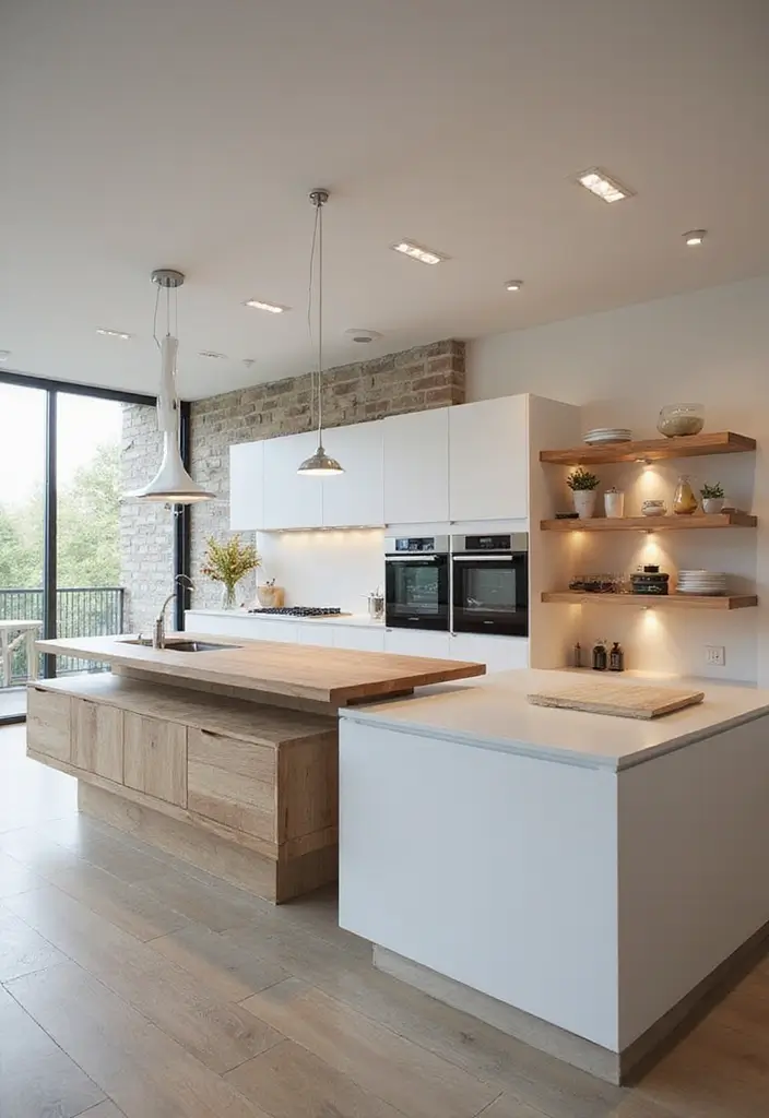 Transform Your Space: 30 Stunning Modern Luxury Kitchen Designs You’ll Adore! - 16. Floating Elements