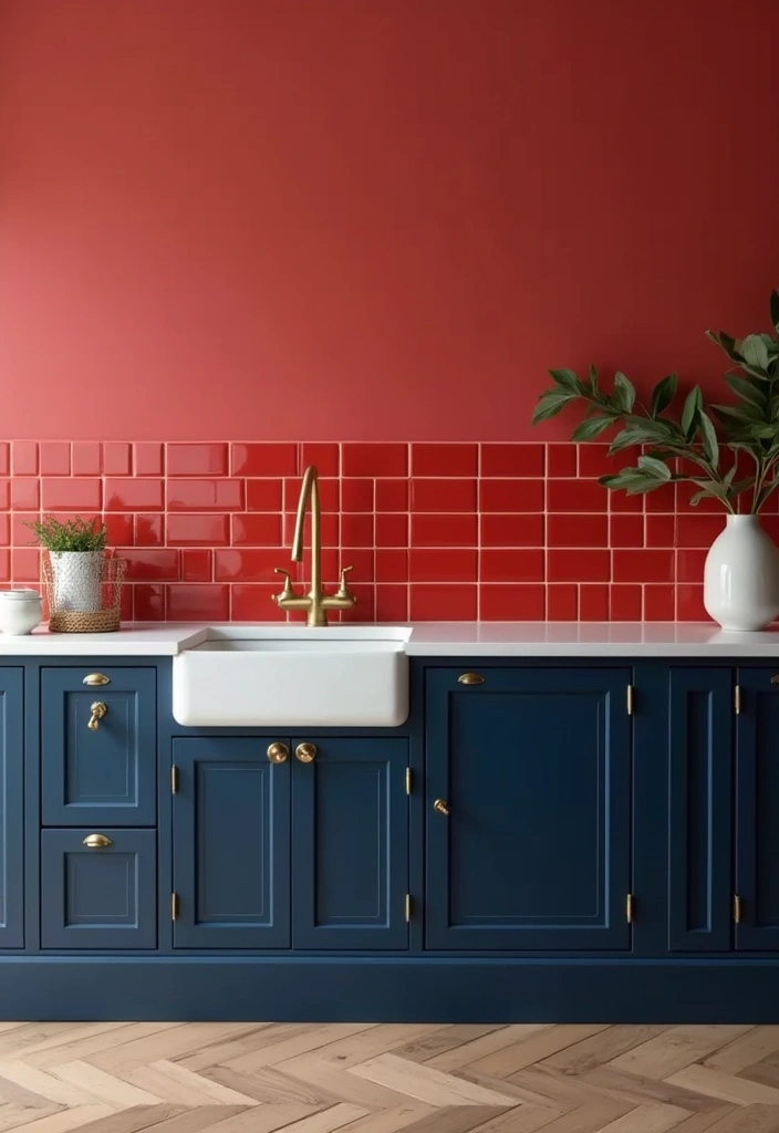 Transform Your Space: 30 Stunning Modern Luxury Kitchen Designs You’ll Adore! - 2. Bold Color Splashes