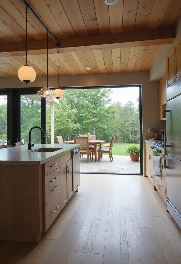 Transform Your Space: 30 Stunning Modern Luxury Kitchen Designs You’ll Adore! - 21. Seamless Transition to Outdoors