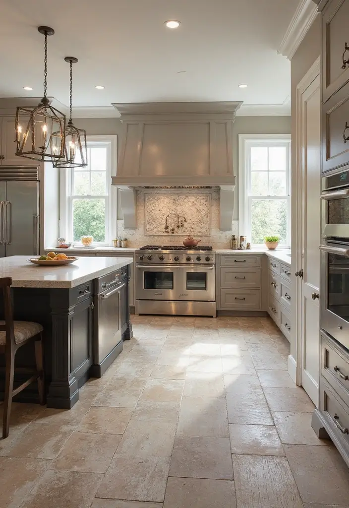 Transform Your Space: 30 Stunning Modern Luxury Kitchen Designs You’ll Adore! - 23. Unique Flooring Options