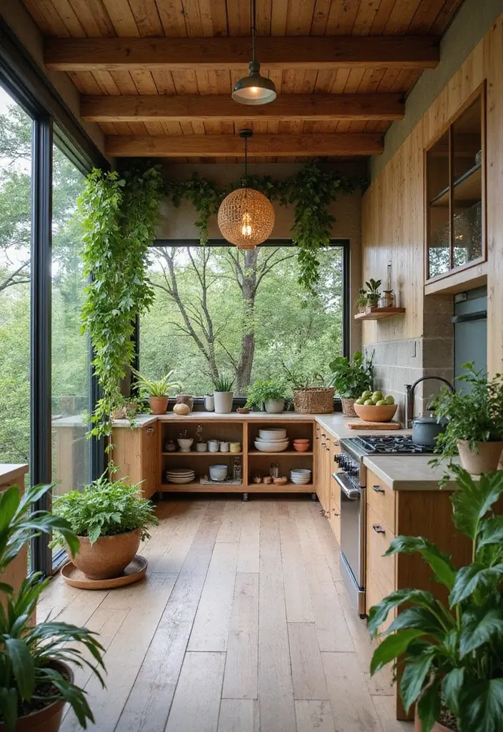 Transform Your Space: 30 Stunning Modern Luxury Kitchen Designs You’ll Adore! - 30. Outdoor-Inspired Interiors