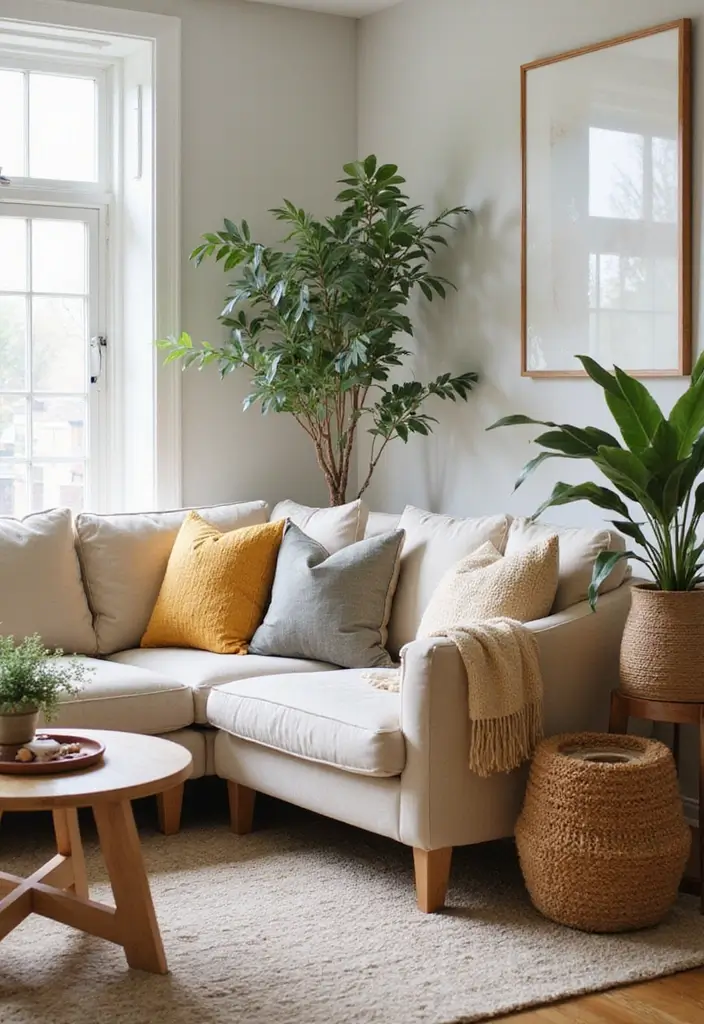 Unlock 25 Trendy Neutral Living Room Ideas for Stylish Teens (You Won't Believe #14!) - 22. Seasonal Decor Swaps