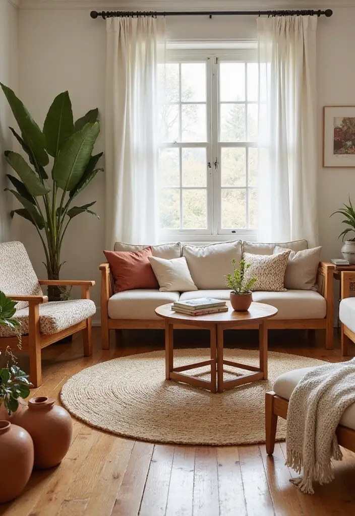 Unlock 25 Trendy Neutral Living Room Ideas for Stylish Teens (You Won't Believe #14!) - 5. Earthy Accents