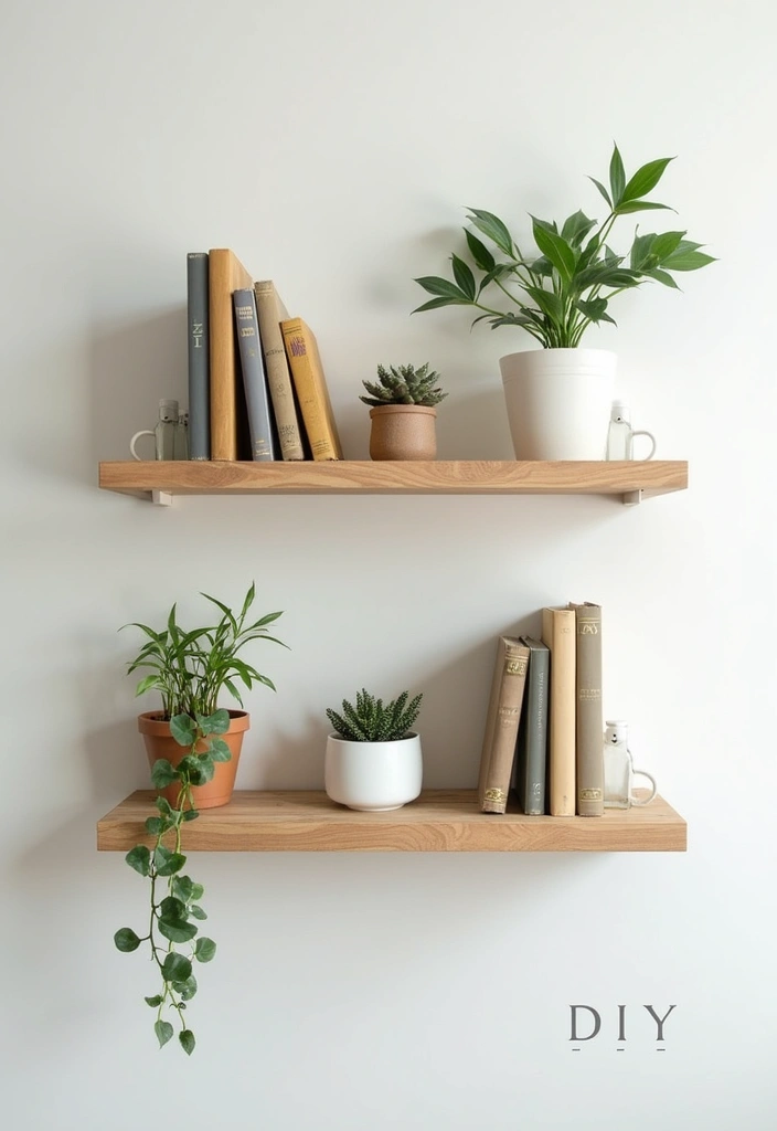 15 Room Makeover Ideas That'll Transform Your Space on a Budget (Before & After You Won't Believe!) - 2. DIY Floating Shelves