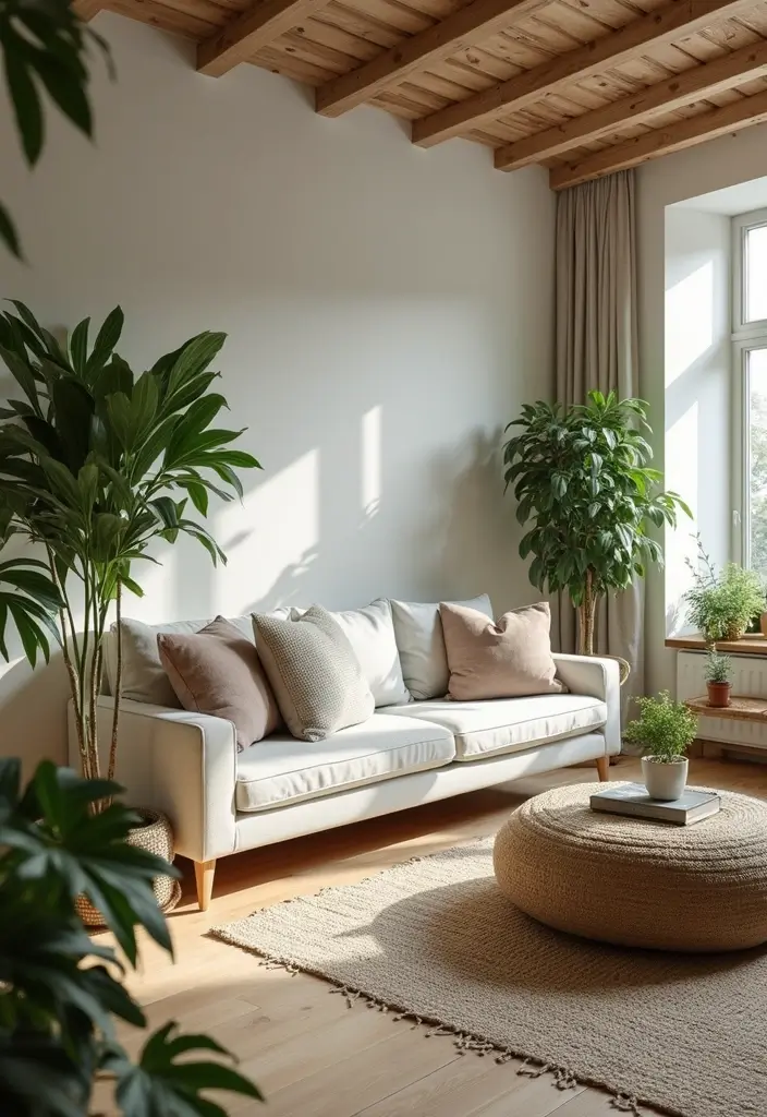 15 Stunning Living Room Romantic Date Night Decor Ideas That Will Set the Mood! - 12. A Touch of Nature