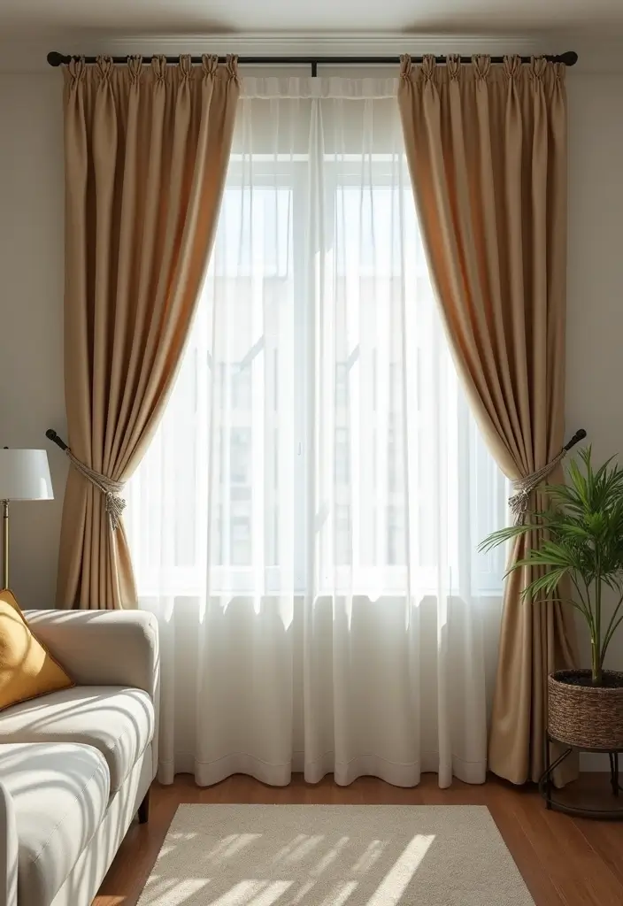 18 Curtain Ideas for Living Room That Instantly Elevate Your Space (You Won't Believe #7!) - 7. Curtain Ties for an Elegant Touch