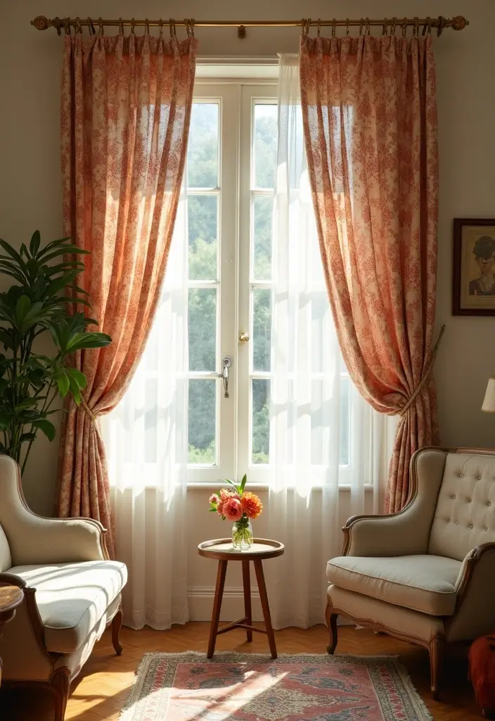 18 Curtain Ideas for Living Room That Instantly Elevate Your Space (You Won't Believe #7!) - 8. Vintage Finds for a Timeless Feel