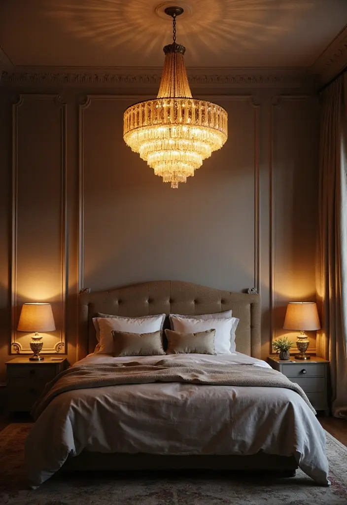 18 Romantic Decor Ideas That'll Transform Your Bedroom Into a Surprise Haven! - 9. Statement Lighting Fixtures