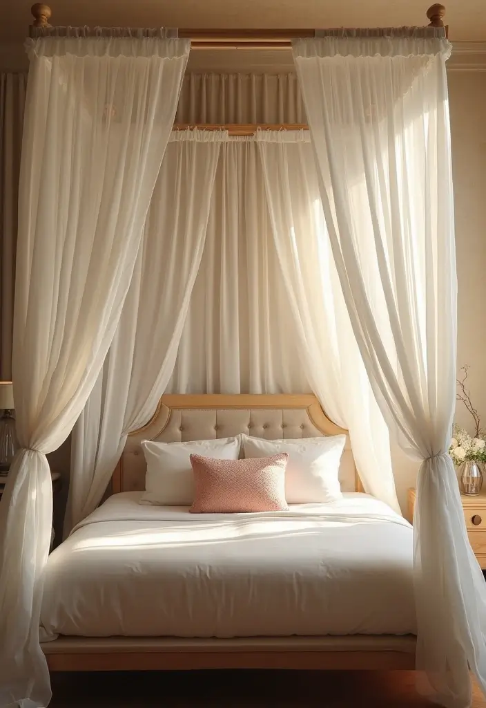19 Luxurious Romantic Bedroom Styling Hacks to Elevate Any Space - 7. A Canopy Bed