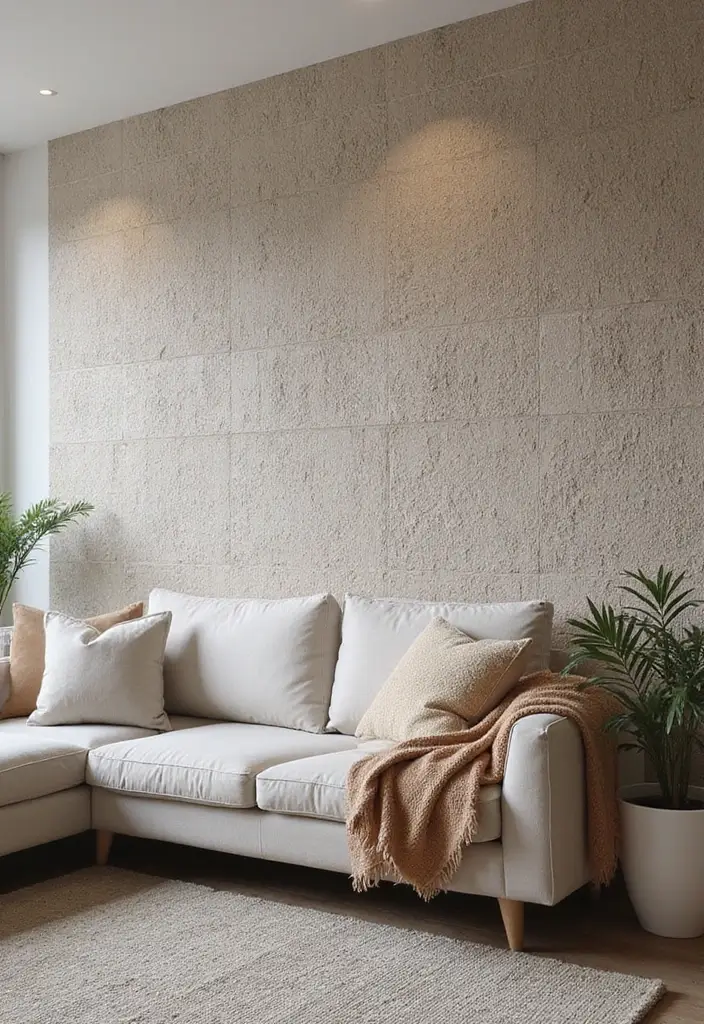 20 Accent Wall Ideas That Will Transform Your Living Room Into a Stunning Oasis! - 16. Textured Patterns