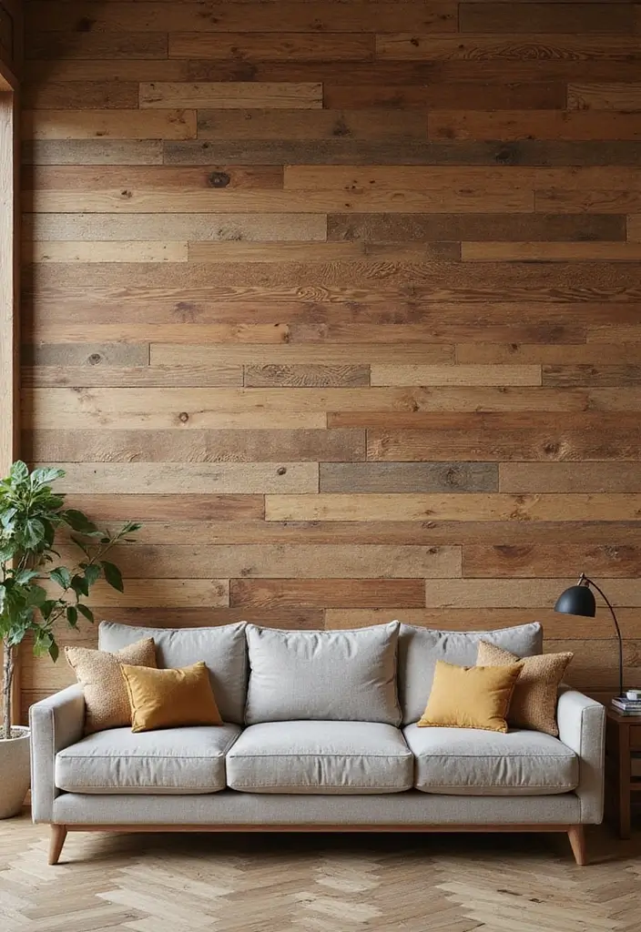 20 Accent Wall Ideas That Will Transform Your Living Room Into a Stunning Oasis! - 2. Rustic Wood Paneling