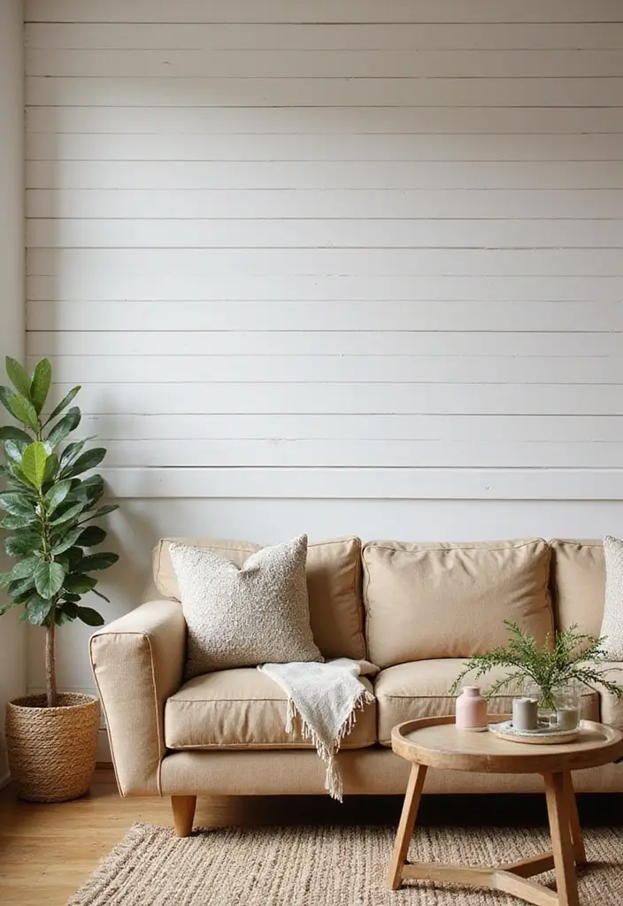 20 Accent Wall Ideas That Will Transform Your Living Room Into a Stunning Oasis! - 4. Classic Shiplap