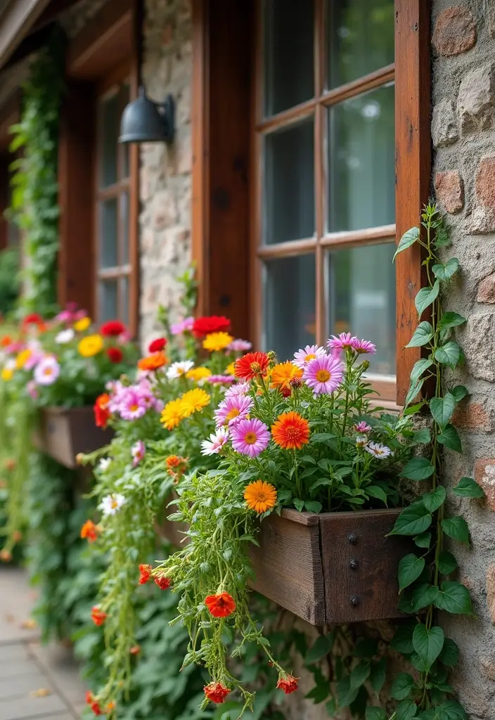 20 Aesthetic Home Gardening Ideas That Will Transform Your Space (You Won't Believe #8!) - 14. Rustic Window Boxes