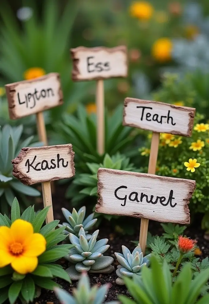20 Aesthetic Home Gardening Ideas That Will Transform Your Space (You Won't Believe #8!) - 20. DIY Plant Labels
