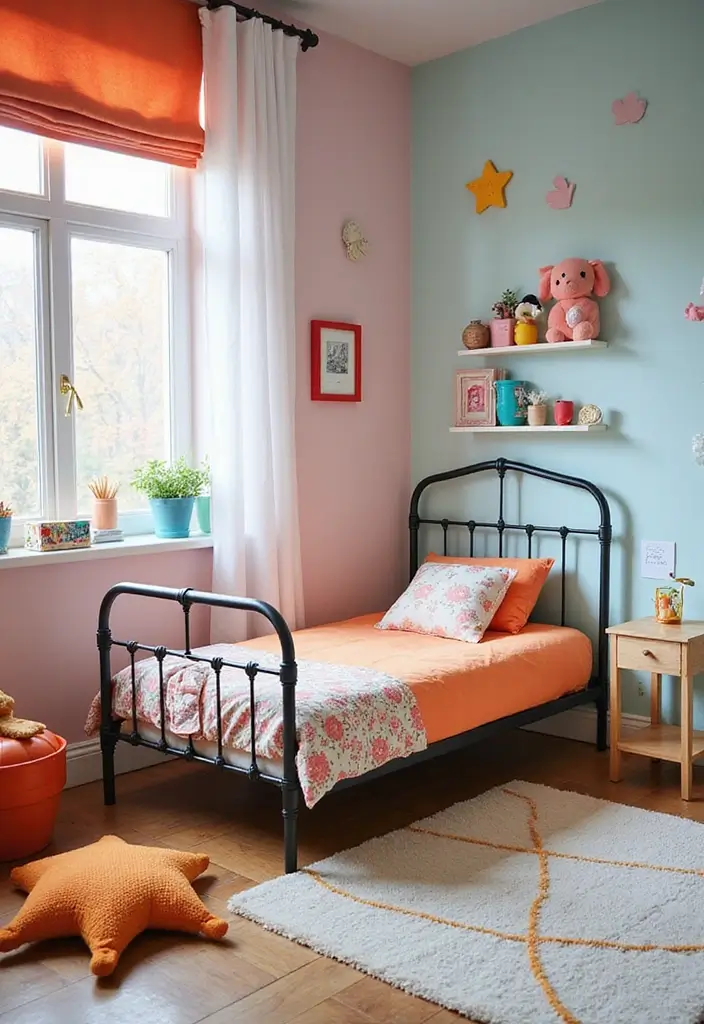 20 Bold Iron Beds Bedroom Makeovers That Transform Tiny Spaces - 18. Playful Kids' Room