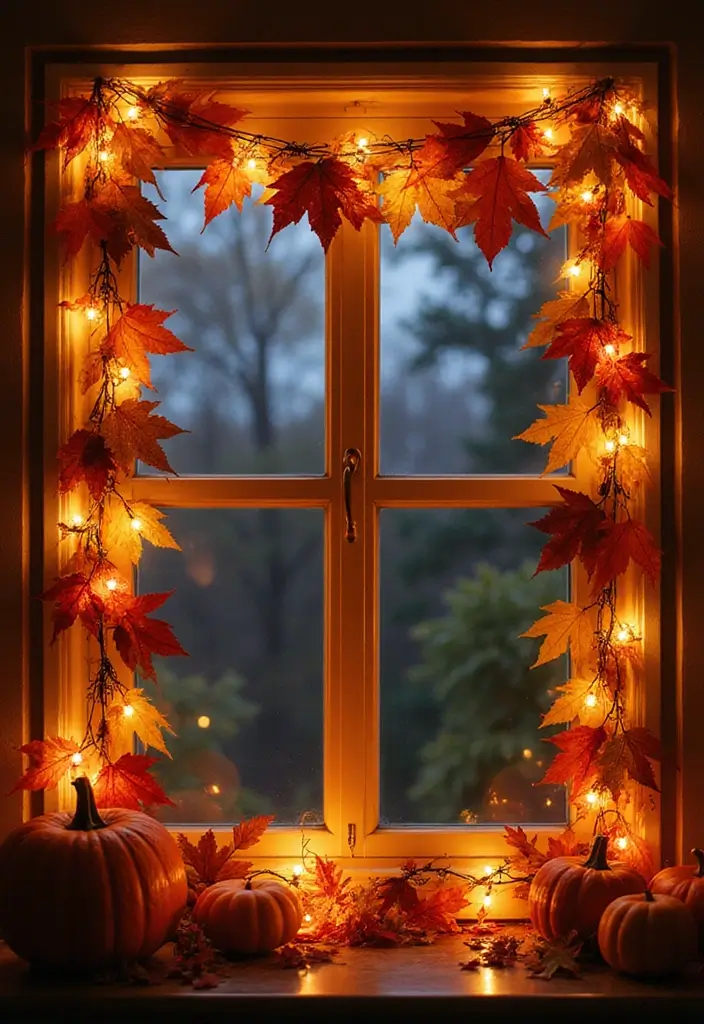 20 DIY Indoor Halloween Decor Hacks for a Pinterest-Worthy Aesthetic - 18. Autumn Leaf Garland