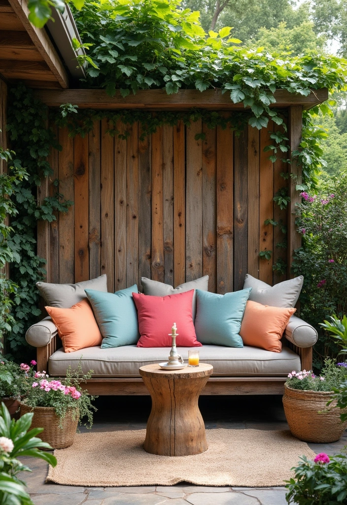 20 DIY Secret Garden Ideas to Transform Your Backyard Into a Magical Oasis - 9. Rustic Seating Areas