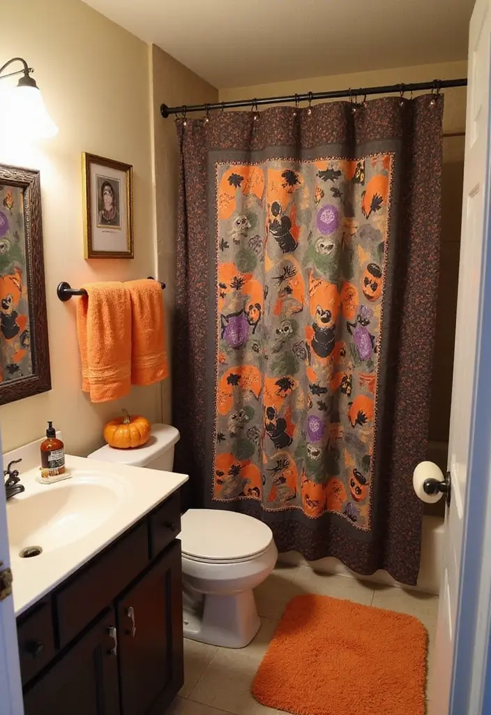 20 Dreamy Indoor Halloween Decorations That Blend Cozy Vibes with Spooky Magic (You Won't Believe #12!) - 11. Spooky Bath Decor