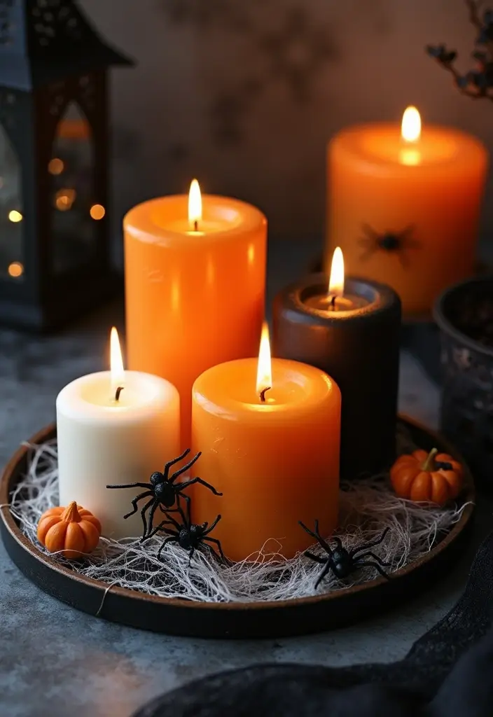 20 Dreamy Indoor Halloween Decorations That Blend Cozy Vibes with Spooky Magic (You Won't Believe #12!) - 7. Creepy Candle Displays