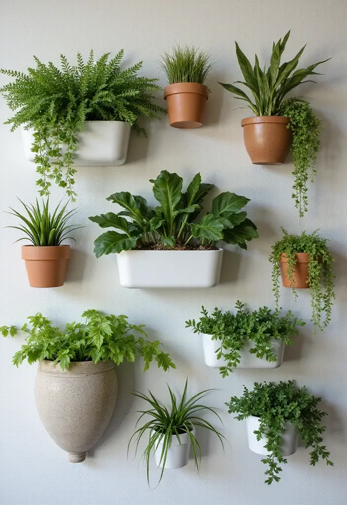 20 Indoor Plants Decor Ideas That Will Transform Your Living Room into a Lush Paradise! - 11. Wall-Mounted Planters
