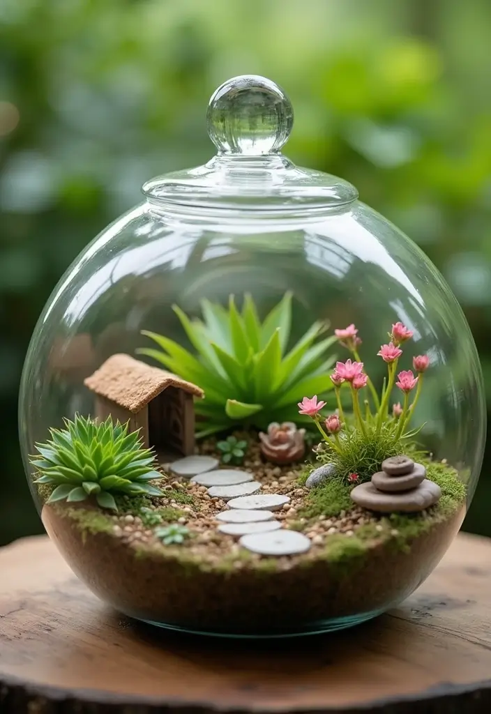 20 Indoor Plants Decor Ideas That Will Transform Your Living Room into a Lush Paradise! - 15. Fairy Garden Terrarium