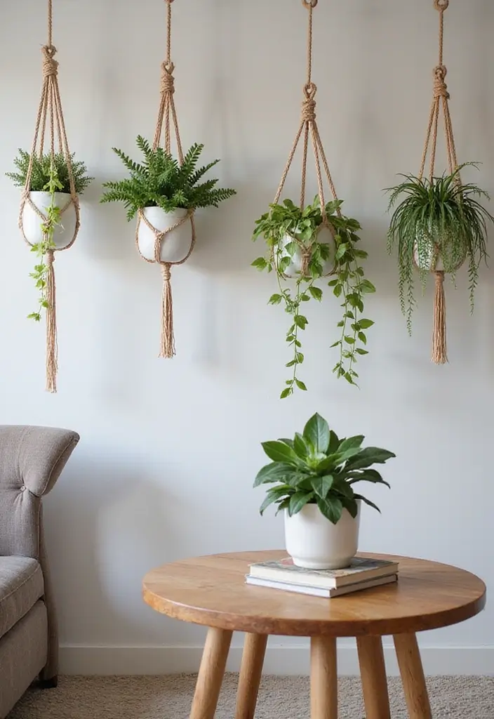 20 Indoor Plants Decor Ideas That Will Transform Your Living Room into a Lush Paradise! - 18. DIY Macramé Plant Holders