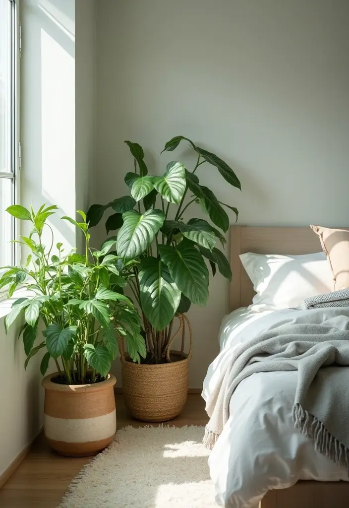 20 Luxurious Adult Bedroom Ideas for Couples That Will Ignite Your Romance! (Number 8 Will Blow Your Mind!) - 12. Indoor Plants for Freshness