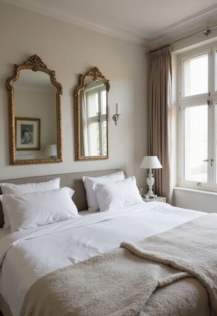 20 Luxurious Adult Bedroom Ideas for Couples That Will Ignite Your Romance! (Number 8 Will Blow Your Mind!) - 7. Elegant Mirrors