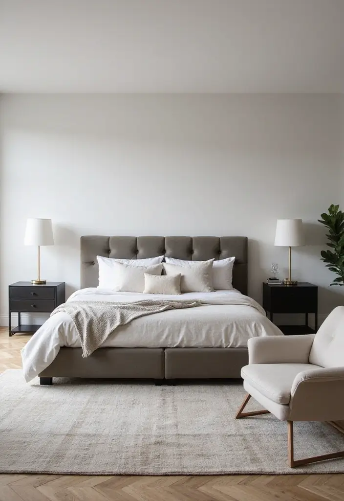 20 Master Bedrooms Decor Ideas That Will Make Your Sleep Space Feel Like a Luxury Suite - 5. Minimalist Furniture Choices