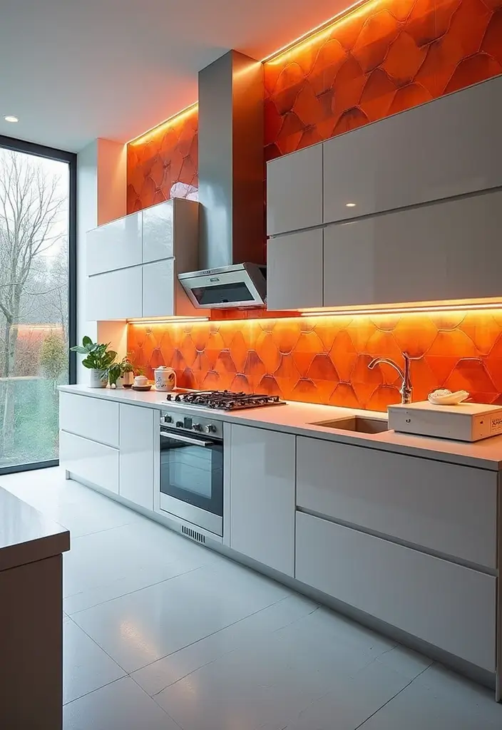 20 Stunning Acrylic Decor Ideas to Transform Your Kitchen Interior! - 3. Acrylic Backsplash for a Unique Twist