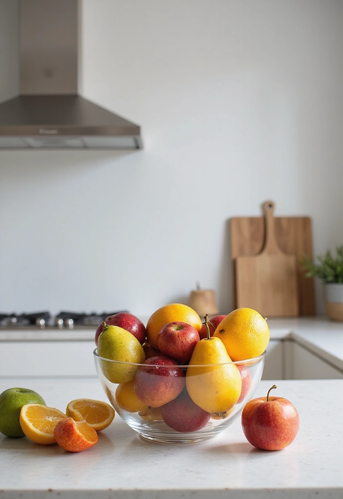 20 Stunning Acrylic Decor Ideas to Transform Your Kitchen Interior! - 5. Acrylic Fruit Bowl for a Stylish Centerpiece