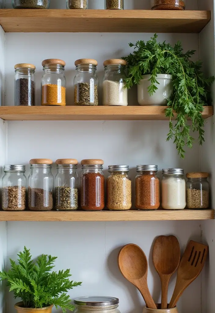 20 Stunning Acrylic Decor Ideas to Transform Your Kitchen Interior! - 8. Acrylic Spice Jars for Organized Cooking