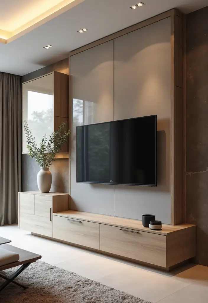 20 Stunning Living Room Cabinet Ideas That Will Transform Your Accent Wall! - 17. High-tech Smart Cabinets