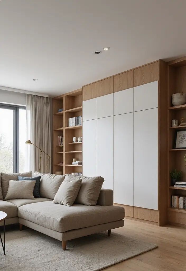 20 Stunning Living Room Cabinet Ideas That Will Transform Your Accent Wall! - 20. Customizable Modular Cabinets