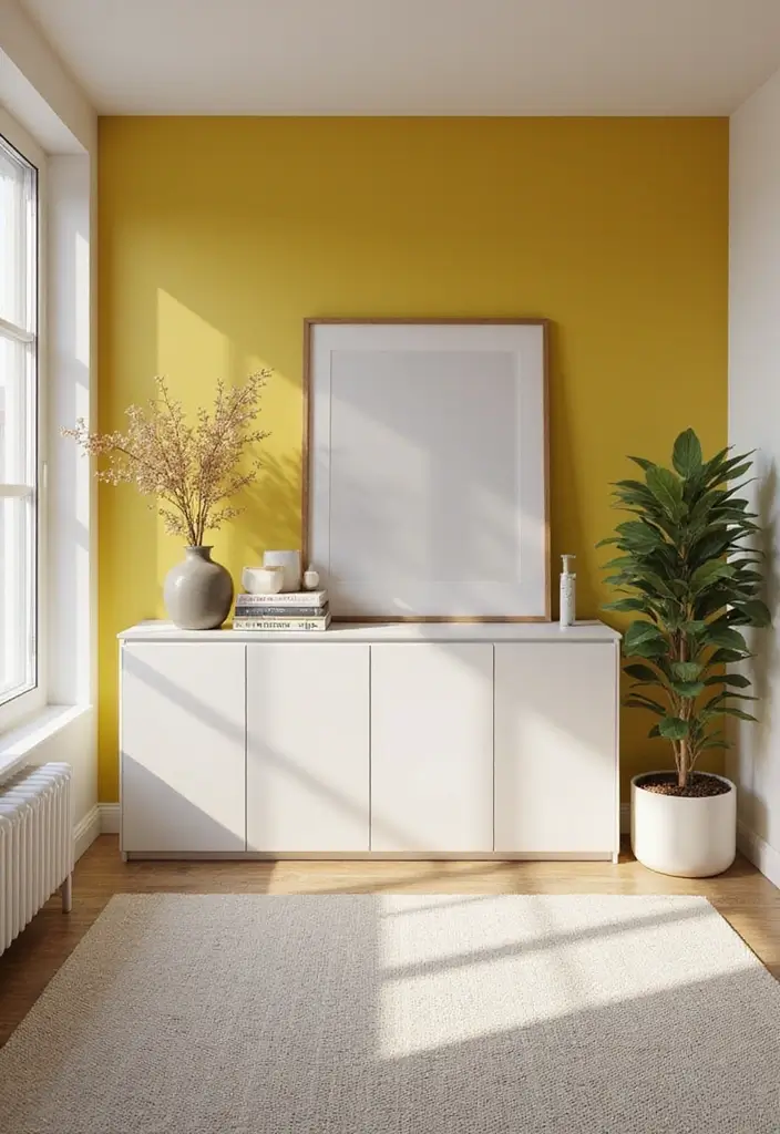 20 Stunning Living Room Cabinet Ideas That Will Transform Your Accent Wall! - 3. Sleek White Shaker Cabinets