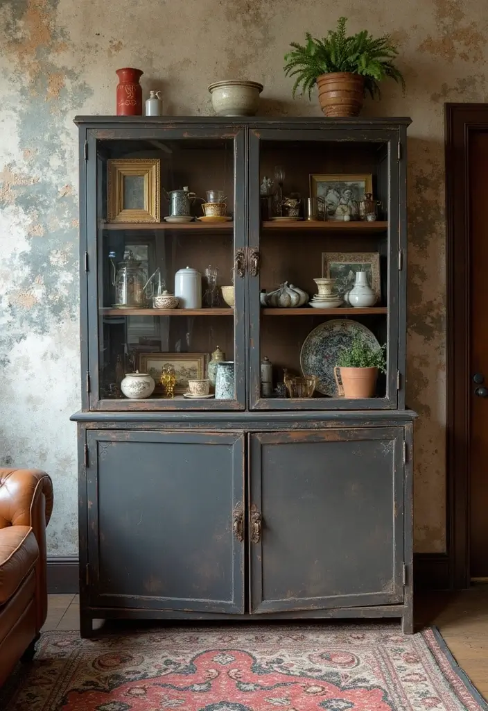 20 Stunning Living Room Cabinet Ideas That Will Transform Your Accent Wall! - 5. Industrial Metal Cabinets