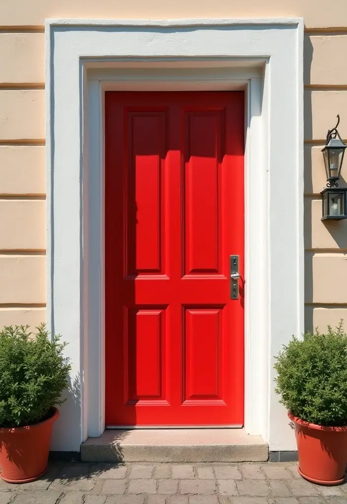 20 Stunning Main Door Designs That Will Transform Your Apartment Entrance! - 1. Bold and Bright Colors