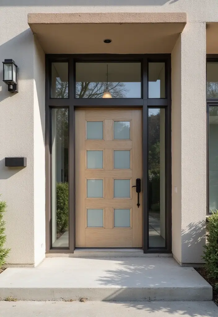 20 Stunning Main Door Designs That Will Transform Your Apartment Entrance! - 14. Geometric Patterns