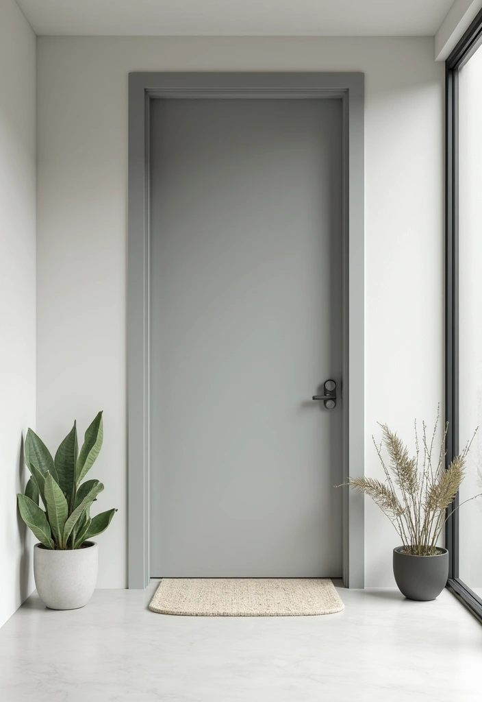20 Stunning Main Door Designs That Will Transform Your Apartment Entrance! - 2. Minimalist Chic